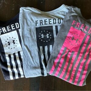 3 Woman’s Under Armor Tee Shirts